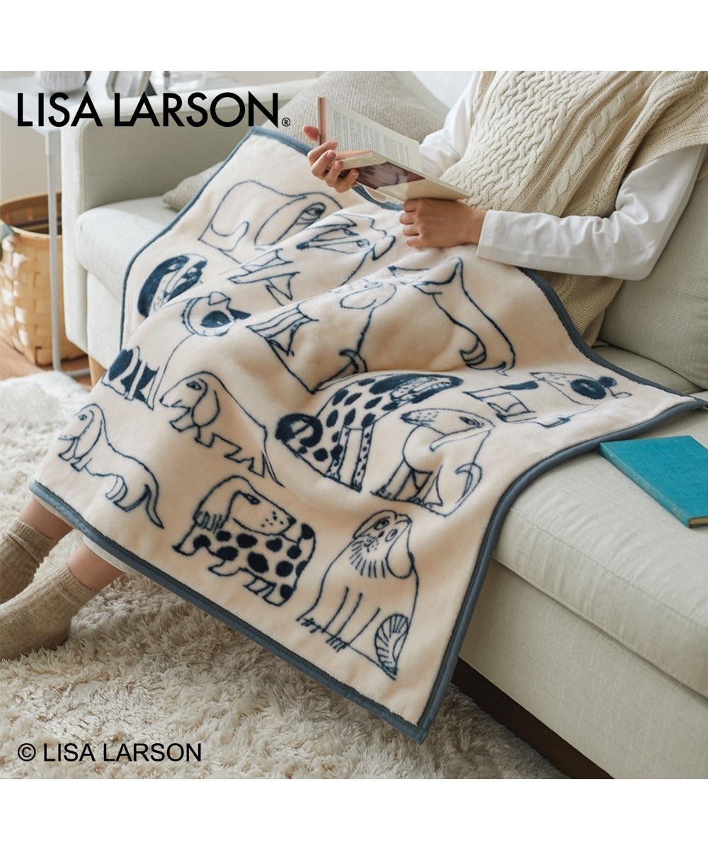 ふんわりフランネルひざ掛け リサ・ラーソン「スケッチドッグ」 通販