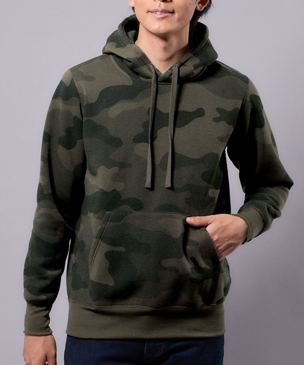 裏起毛カモフラ柄プルパーカー【大きいサイズ有】 通販【ニッセン】