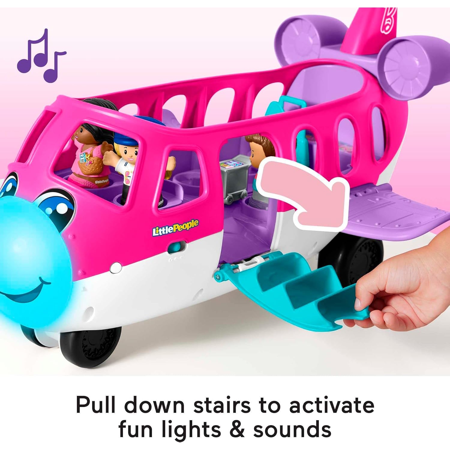 Fisher Price Little People Barbie Toy Airplane With Lights Music