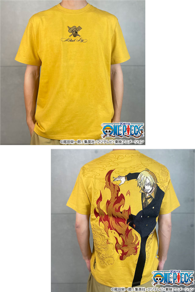 絡繰魂×ONE PIECE 【サンジ】黒足の半袖Tシャツ 絡繰魂 252096 和柄