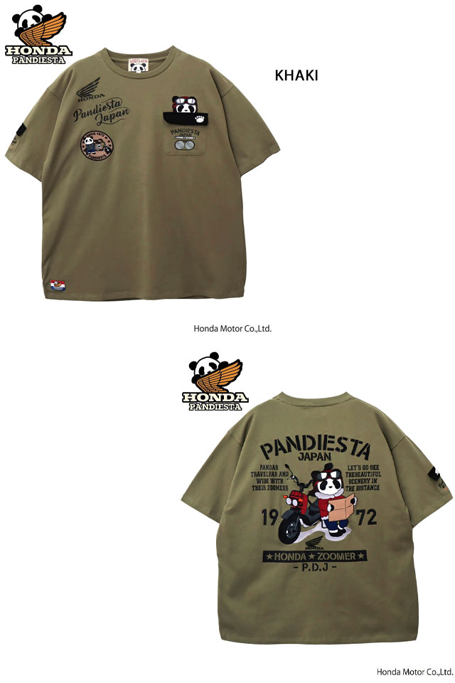 HONDA×PANDIESTA ZOOMER ミリタリー半袖Tシャツ PANDIESTA JAPAN