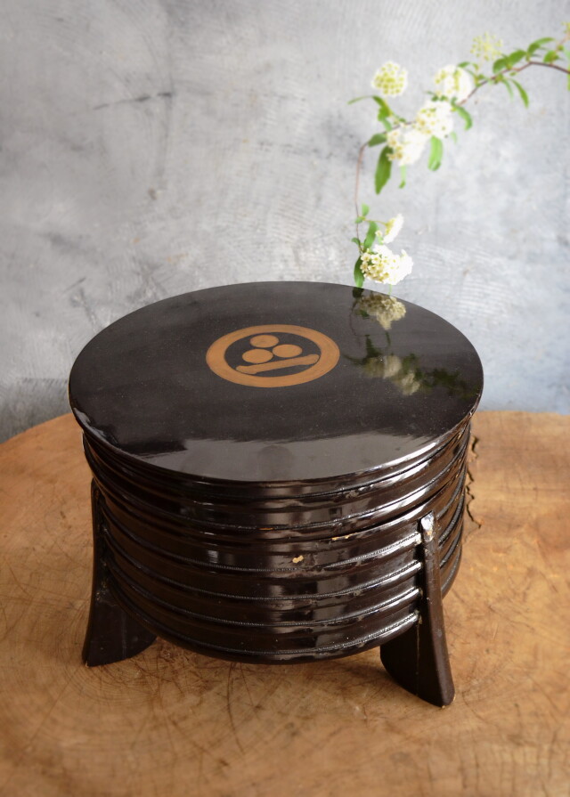 蒔絵漆器 ほかい 骨董 蒔絵 行器 茶櫃 小さなほかい