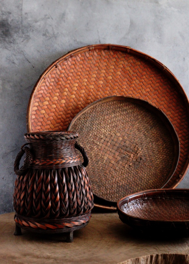 花籠 竹籠 竹籠花入 カゴ 民藝 民芸 古道具 Antique Sam's Collection