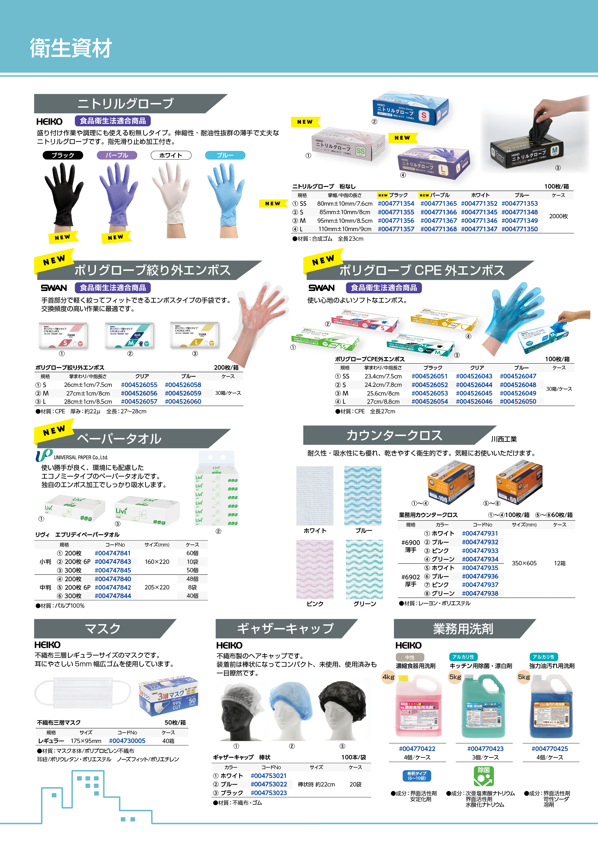 食品工場向け 消耗品・衛生関連製品カタログ」発刊｜株式会社シモジマ