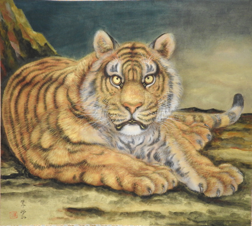 吉田翠鳳 筆 / 猛虎