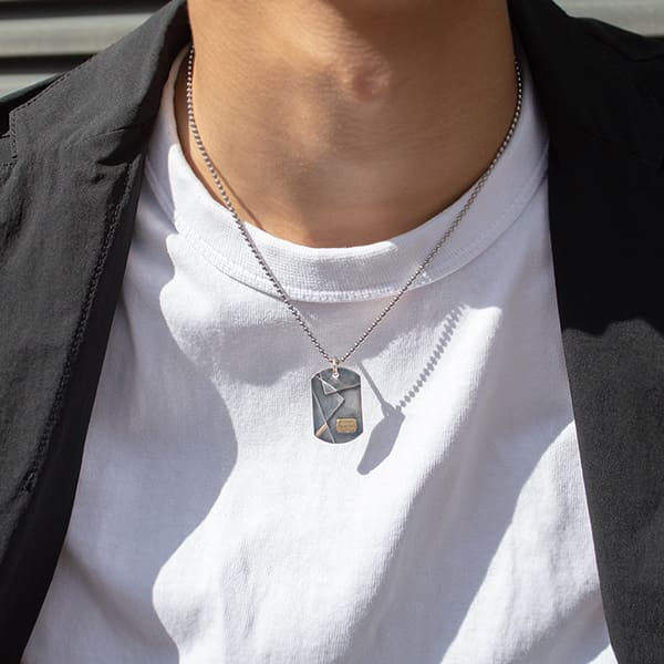 MOCHA】ドッグタグ シルバーペンダント [DT-459]