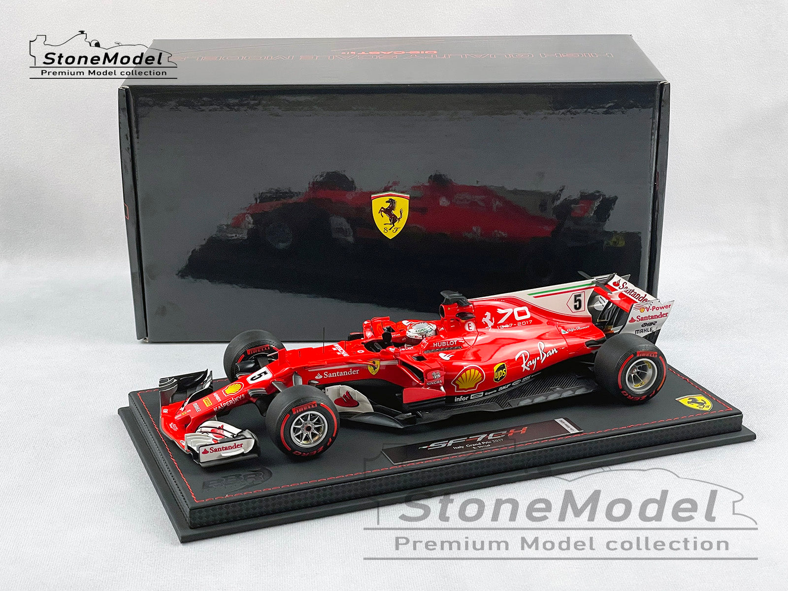 BBR 1:18 Ferrari F1 SF70H #5 Sebastian Vettel Italy GP Monza 2017