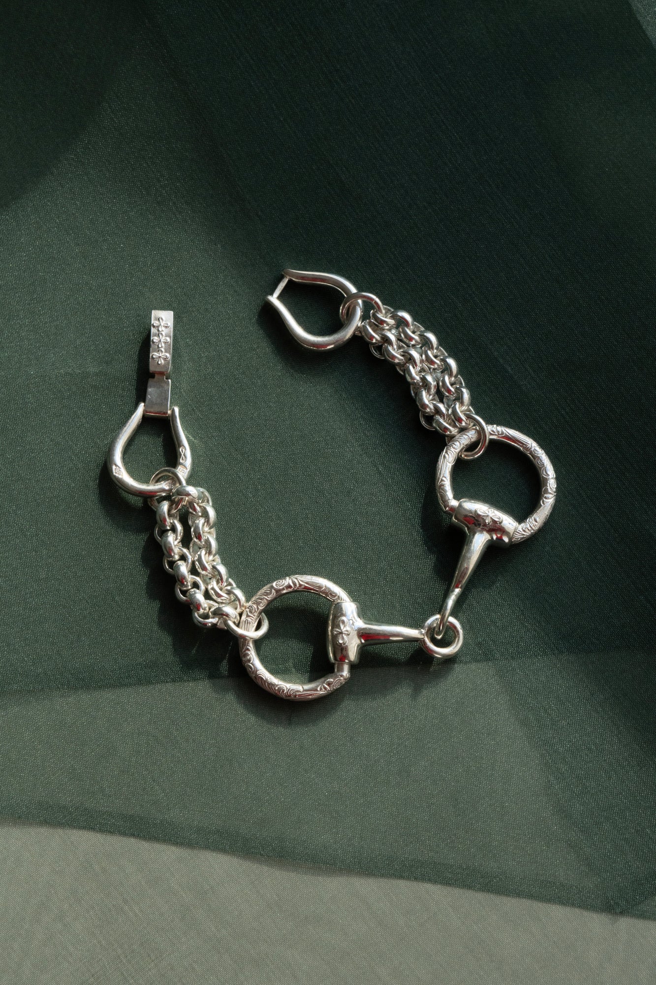 WAKAN SILVER SMITH ワカンシルバースミス Horse Bit Chain Bracelet L