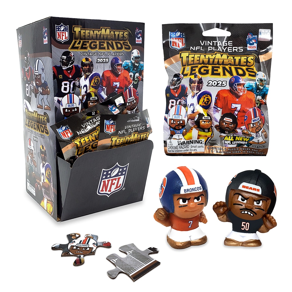 NFL TeenyMates Legends Gravity Feed 2025 32-Pack Display