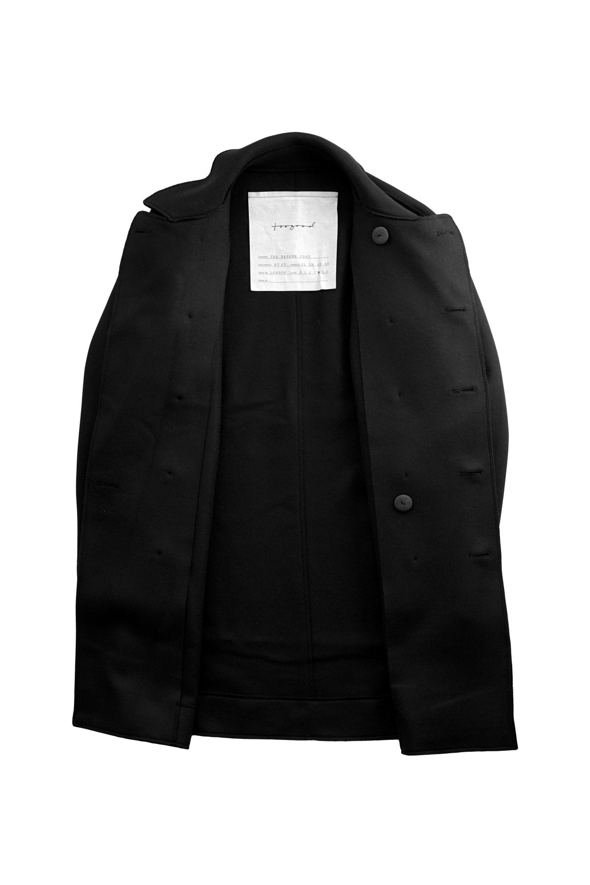 toogood - THE REEFER COAT - LAMBSWOOL FELT HW - FLINT – PHAETON