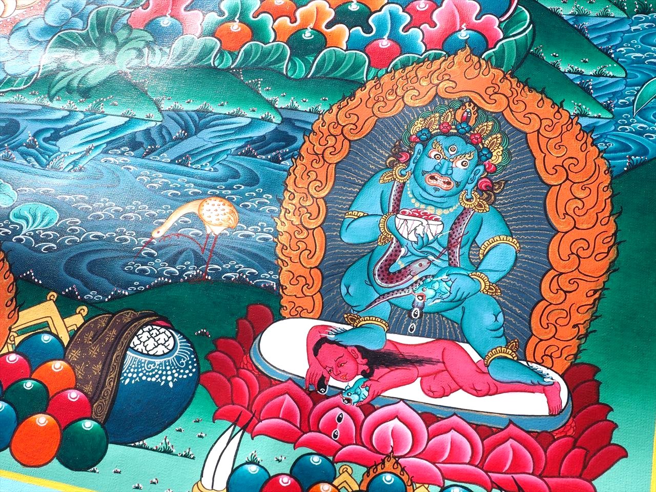 ◇現地より直送！職人による肉筆◇貴重な本物・曼荼羅（マンダラ