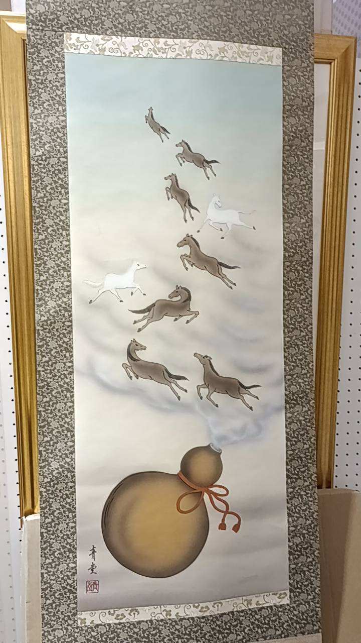 2026年 馬9天に駆け上がる！掛け軸 来年の干支 いかがですか