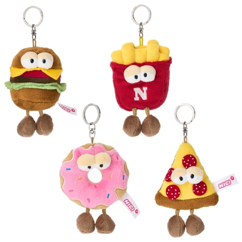 ニキ NICI ぬいぐるみキーリング ヤミーブラザーズ(ハンバーガー