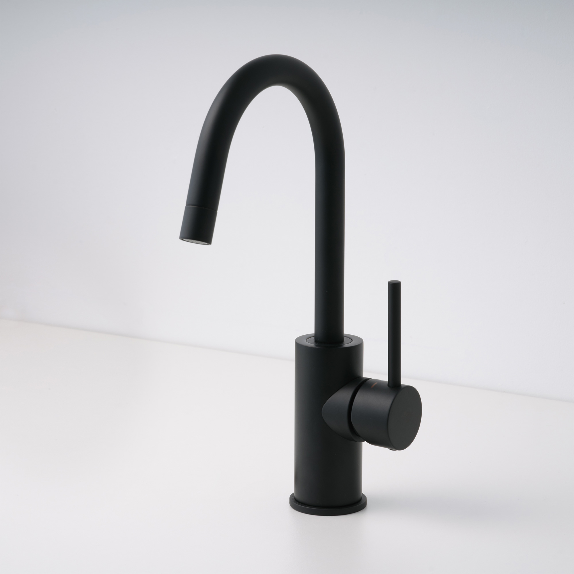 洗面水栓 TK-5：グースネック混合栓 ブラック | KB-PT011-34-G141