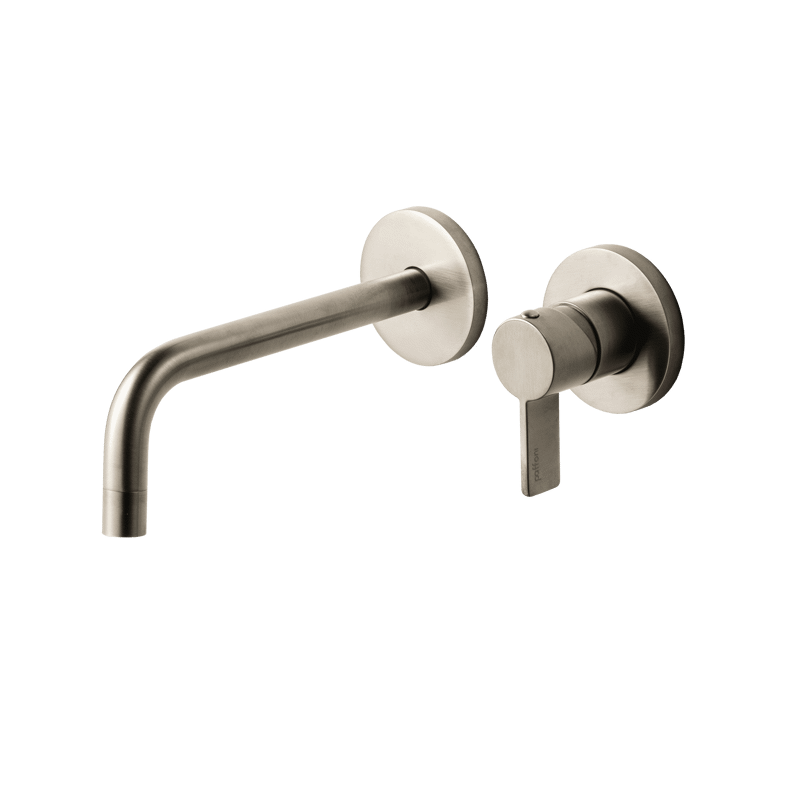 壁付けセパレート混合水栓 洗面用 サテン L178 | KB-TP007-03a-G141