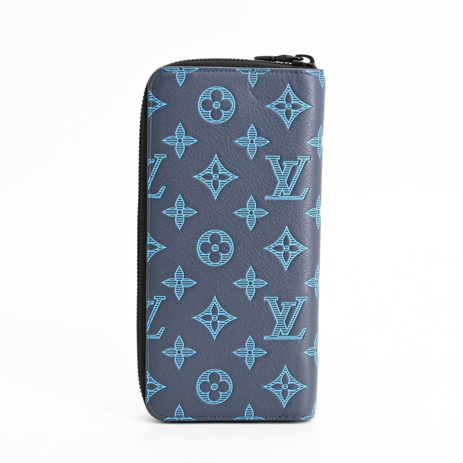 ジッピーウォレットヴェルティカル(約W10xH20xD2cm ネイビー / ブルー