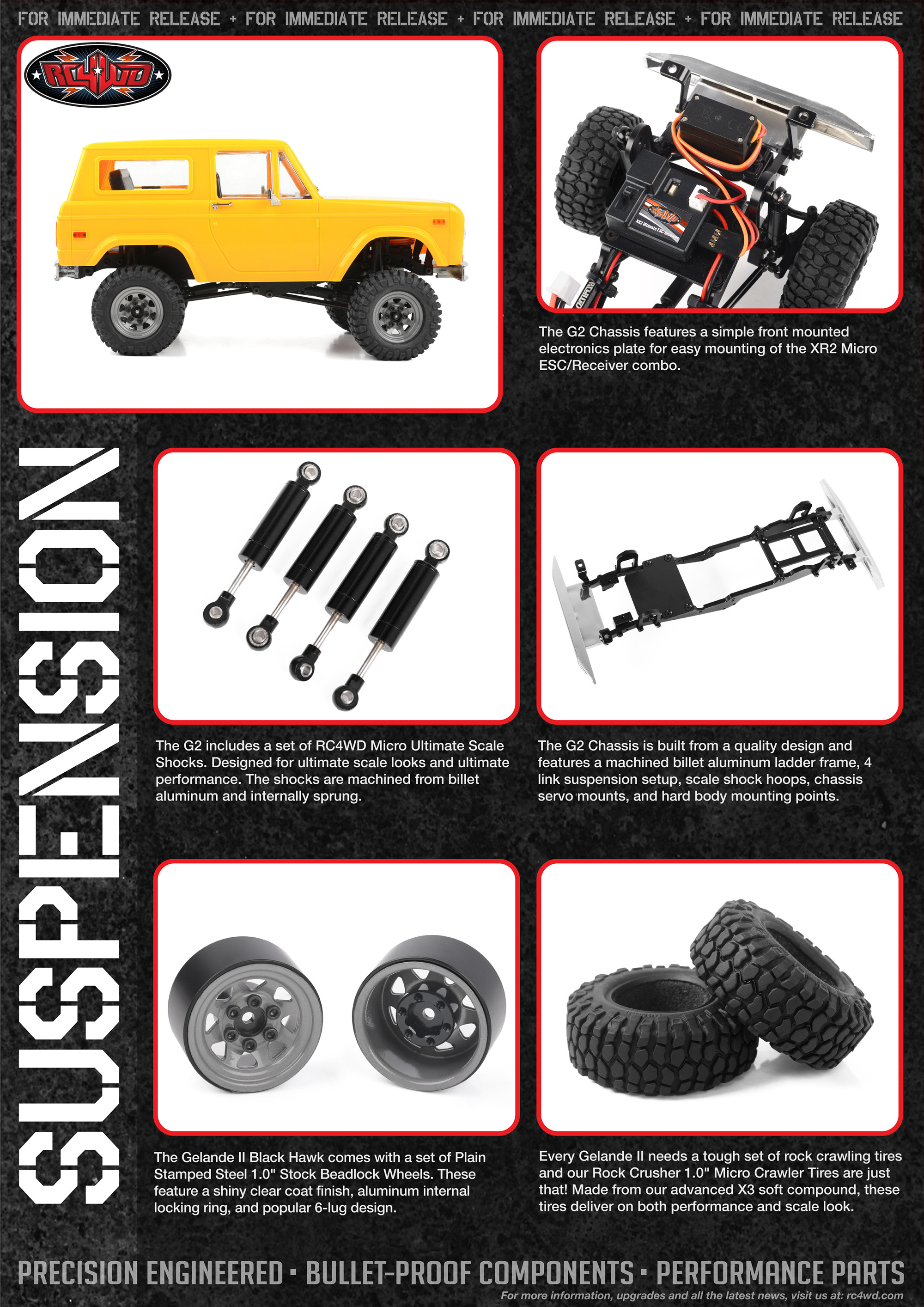 RC4WD 1/18 Gelande II RTR w/ Black Hawk Hard Body Set-Z-RTR0