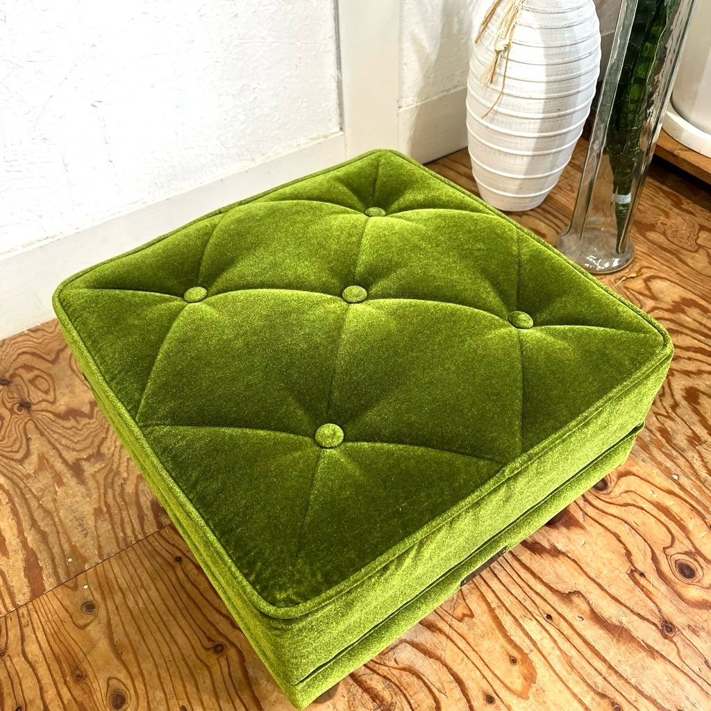 カリモク60 / karimoku60 オットマン モケットグリーン スツール