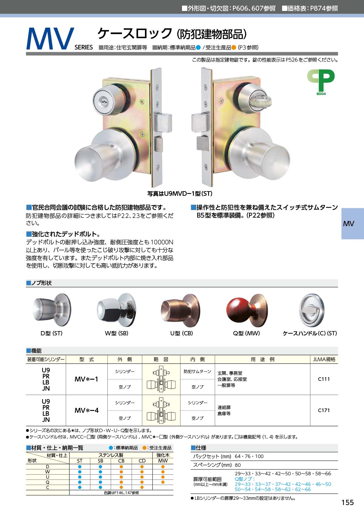 MIWA、美和ロック MVシリーズ ケースロック（防犯建物部品） - 鍵の