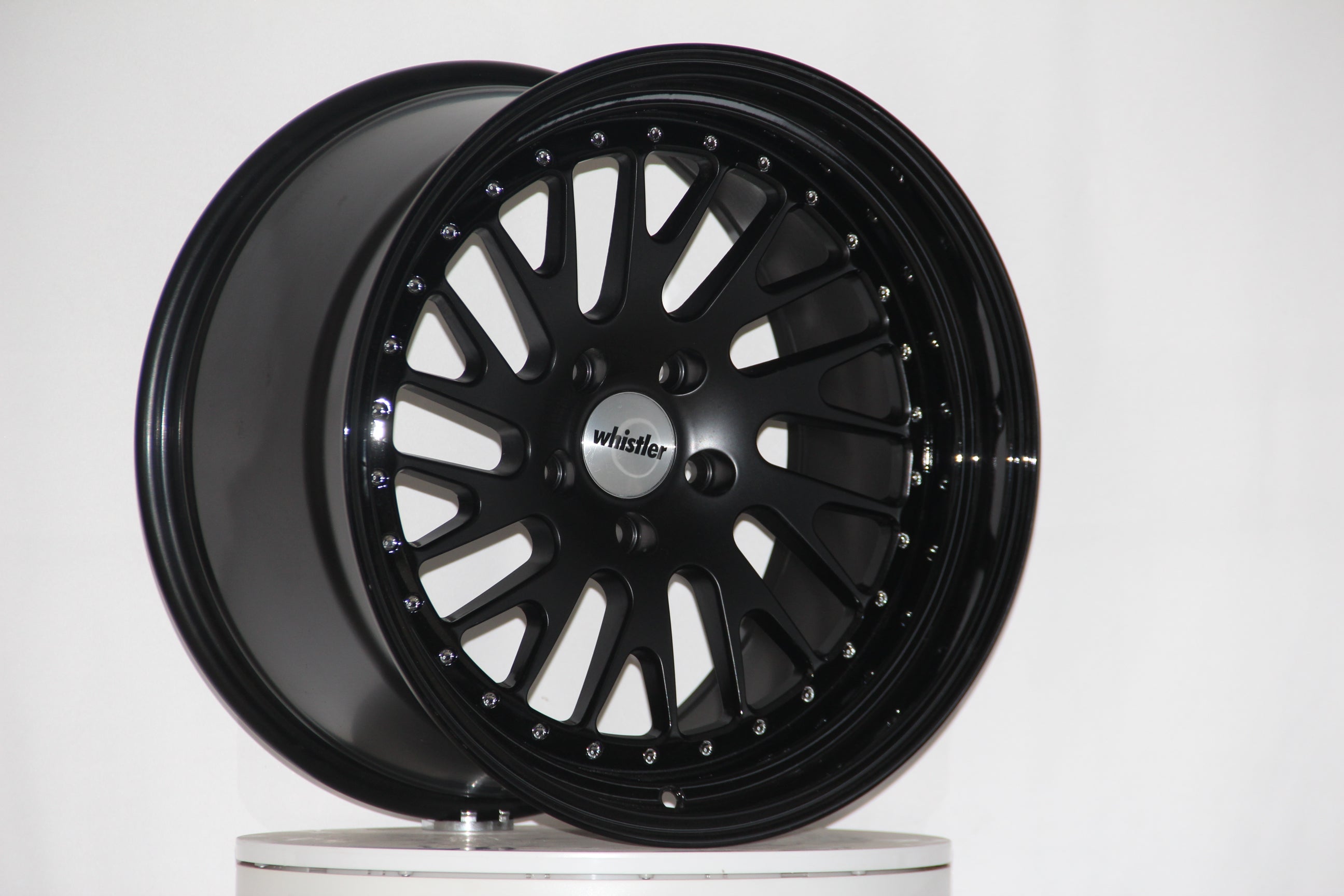 SK1-T Satin Black / Gloss Black Lip - Whistler Wheels