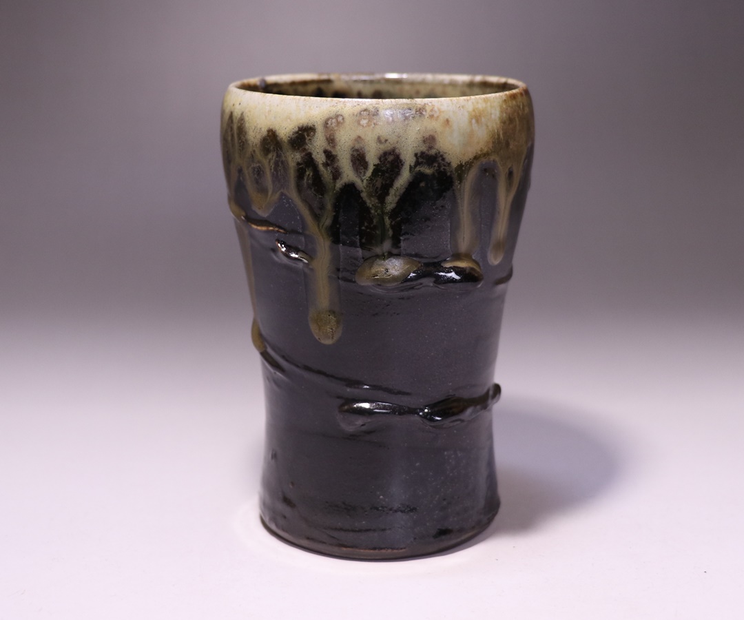 馬場隆志 作 「備前窯変黒ぐい呑」 ～備前焼専門卸小売店 川口陶楽苑～