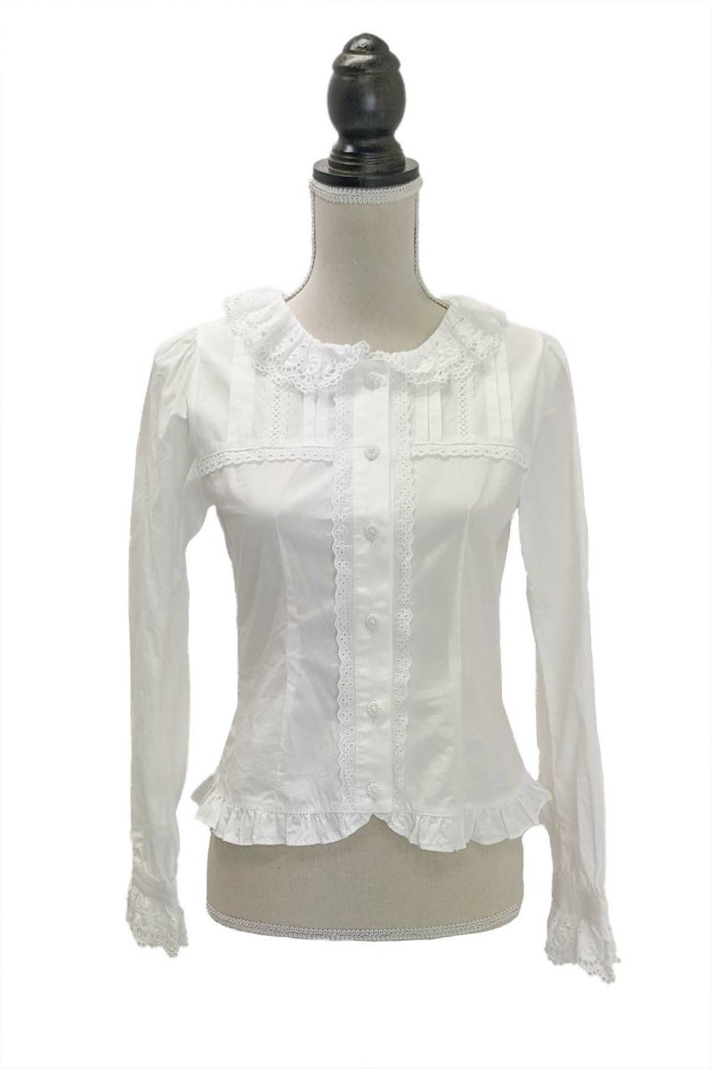 薔薇レース 後ろピンタックブラウス｜東京ロリィタ-TOKYO LOLITA