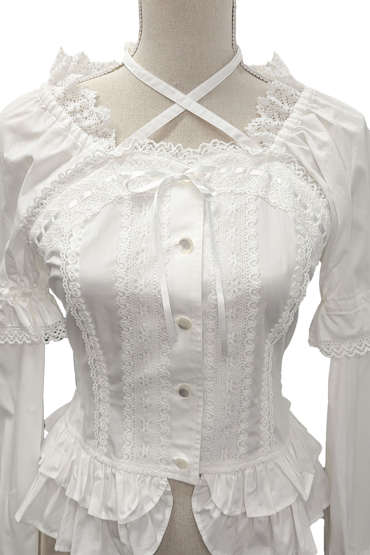 姫袖後ろシャーリングブラウス オフ白｜東京ロリィタ-TOKYO LOLITA
