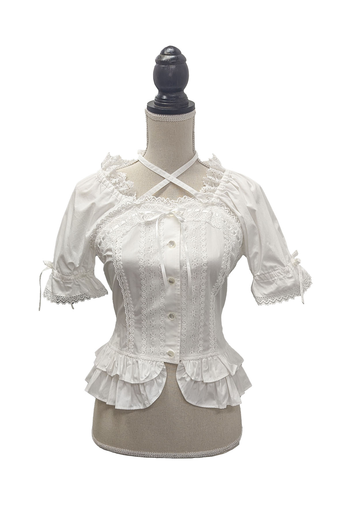 姫袖後ろシャーリングブラウス オフ白｜東京ロリィタ-TOKYO LOLITA