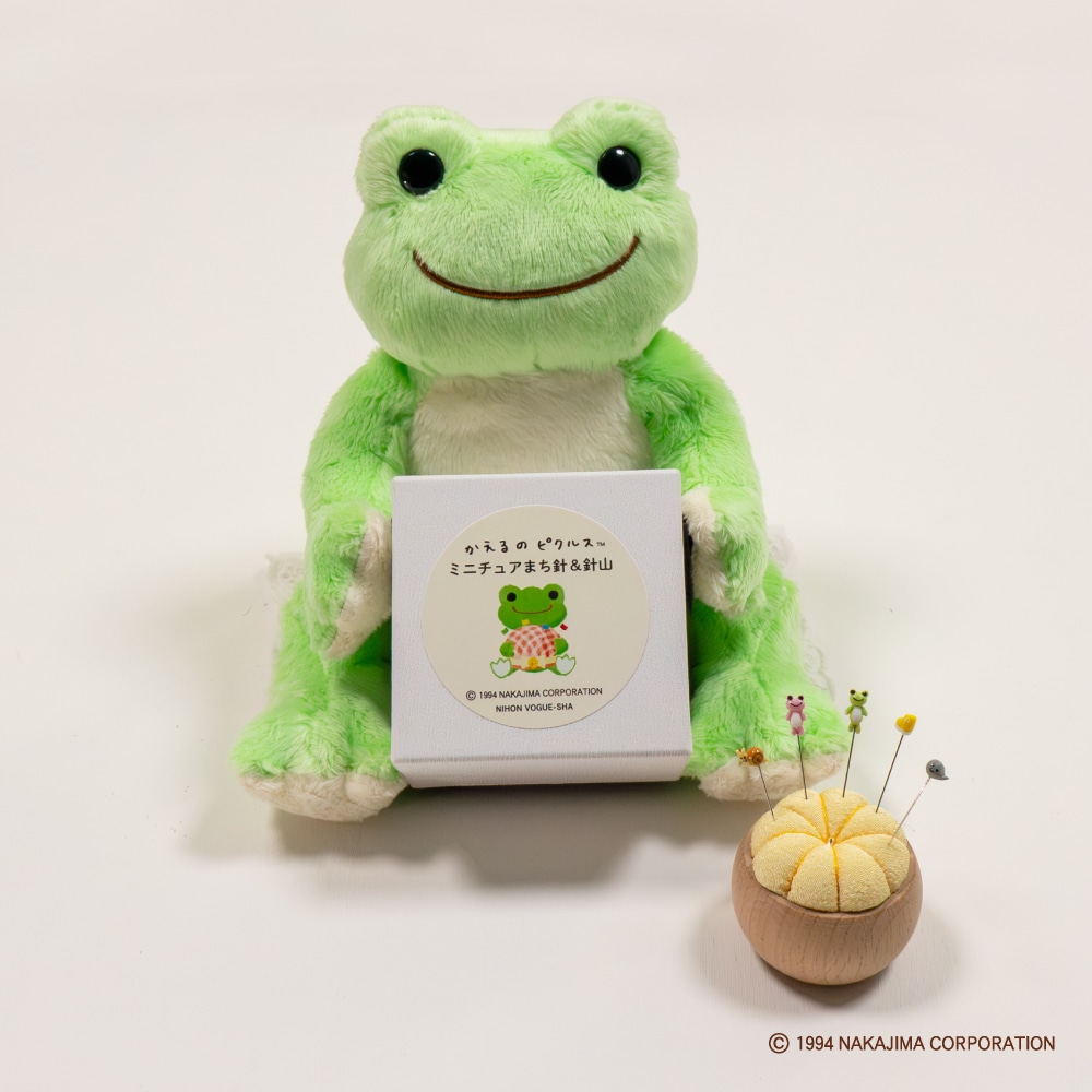 かえるのピクルス ミニチュアまち針＆針山: 材料・用具｜手づくり