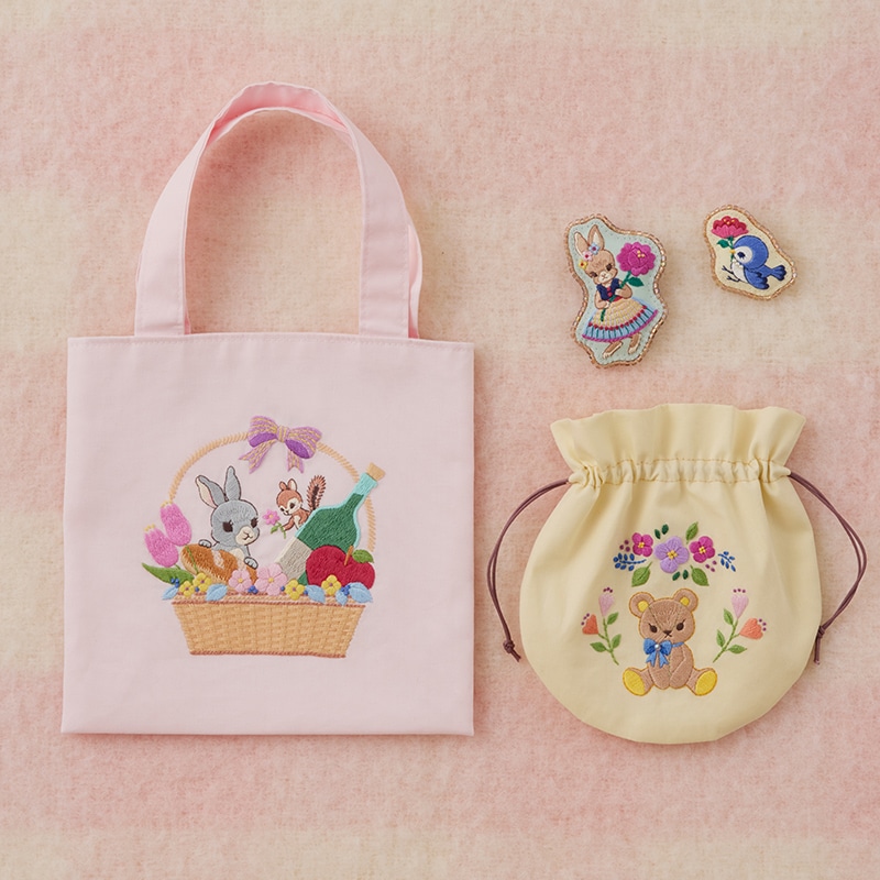 spica-pikaさんのレトロかわいい動物刺しゅう: キット｜手づくりタウン