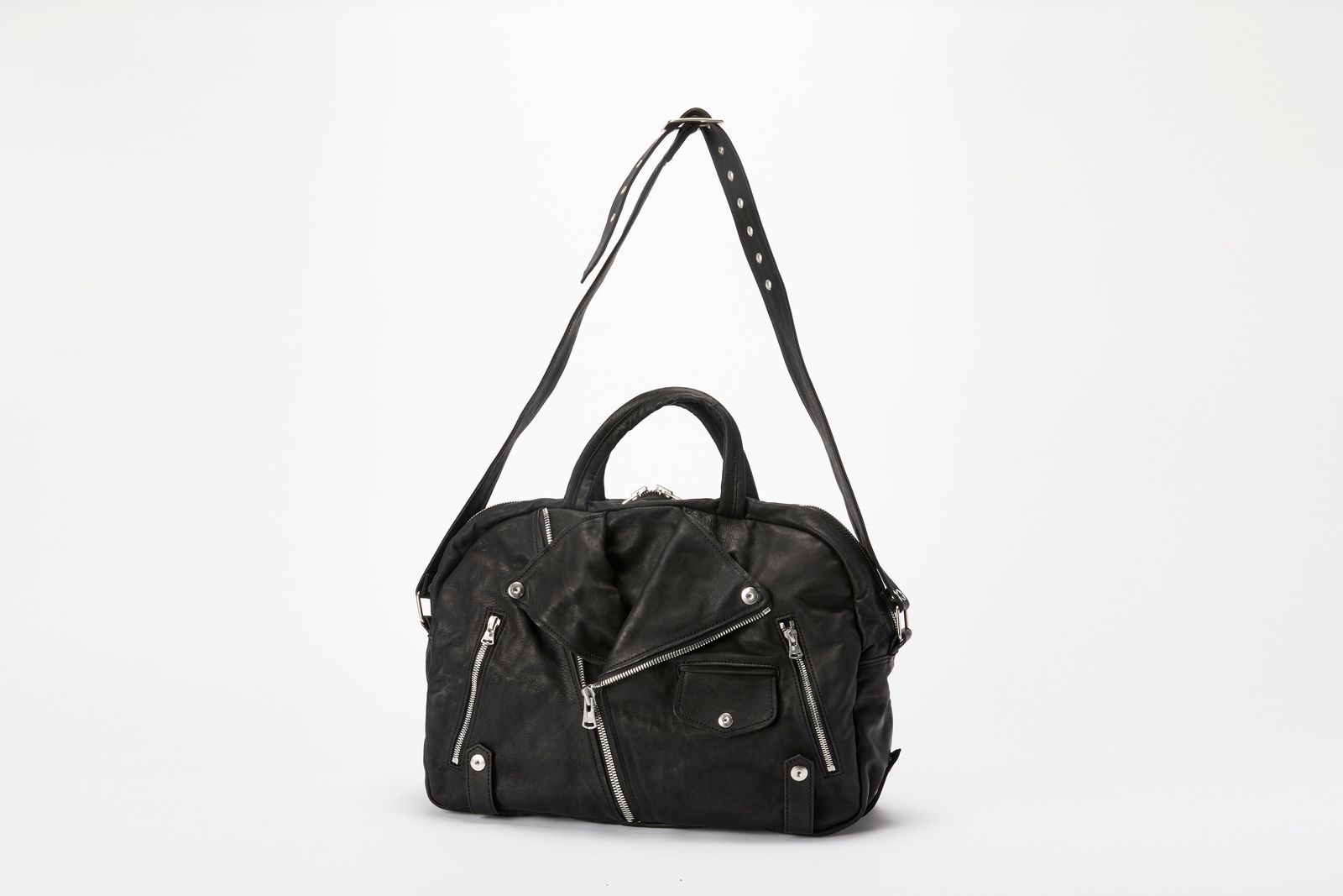 ISAMU KATAYAMA BACKLASH - JAPAN CALF GARMENT-WASH RIDERS GYM BAG