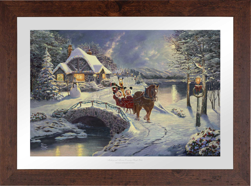 Disney Mickey and Minnie Evening Sleigh Ride – Thomas Kinkade Studios