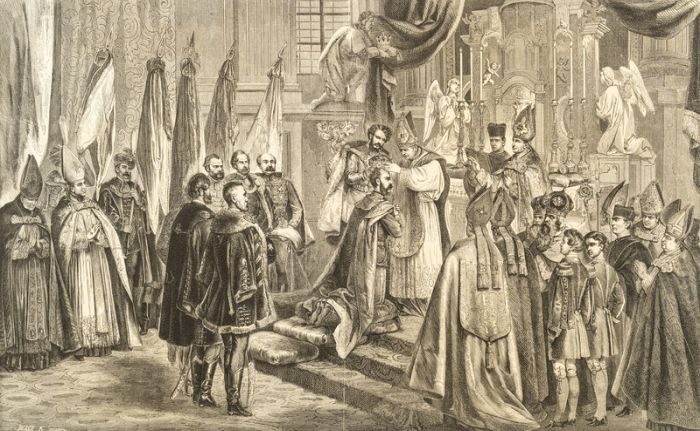 ハンガリー 1907年銘 5コロナ銀貨 フランツ・ヨーゼフ1世戴冠40周年