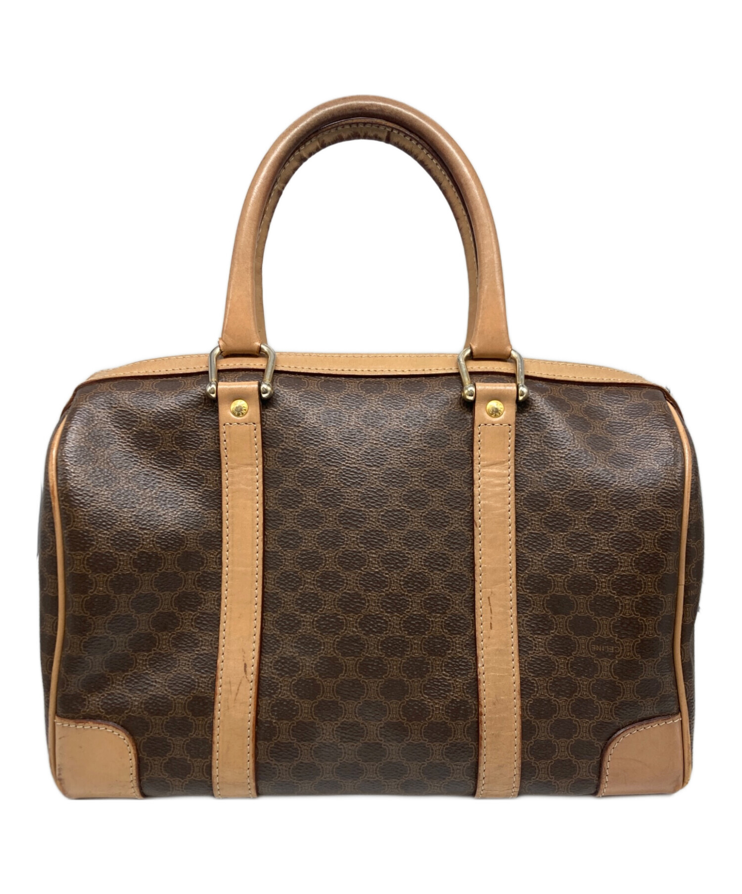 中古・古着通販】CELINE (セリーヌ) マカダムボストンバッグ ブラウン