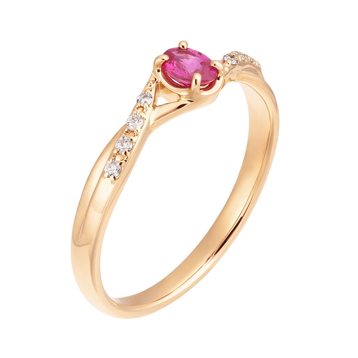 K18イエローゴールドルビーリング(RFR919-002)|TSUTSUMI（ジュエリー