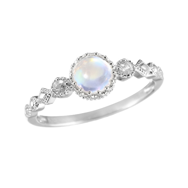 K10ホワイトゴールドブルームーンストーンリング(RFR919)|TSUTSUMI