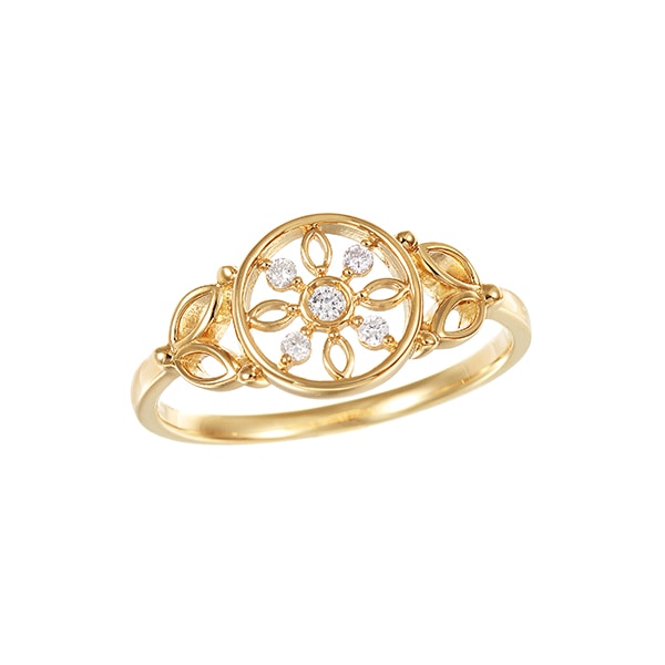 K10イエローゴールドグレームーンストーンリング(RFR549-001)|TSUTSUMI