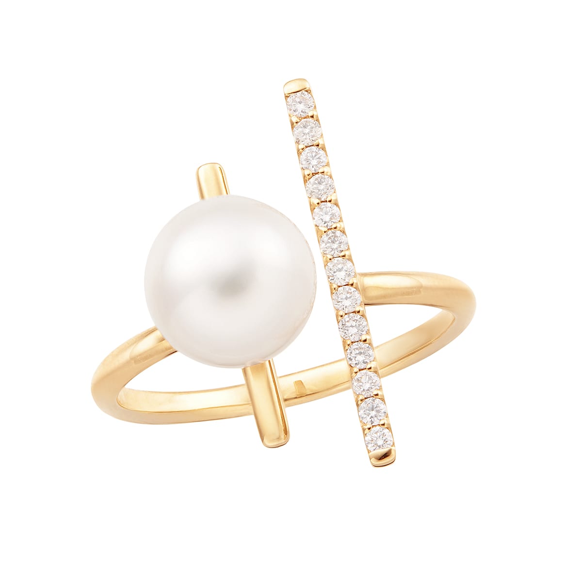 K18イエローゴールドアコヤ真珠リング（8mm）(RFR651-002)|TSUTSUMI