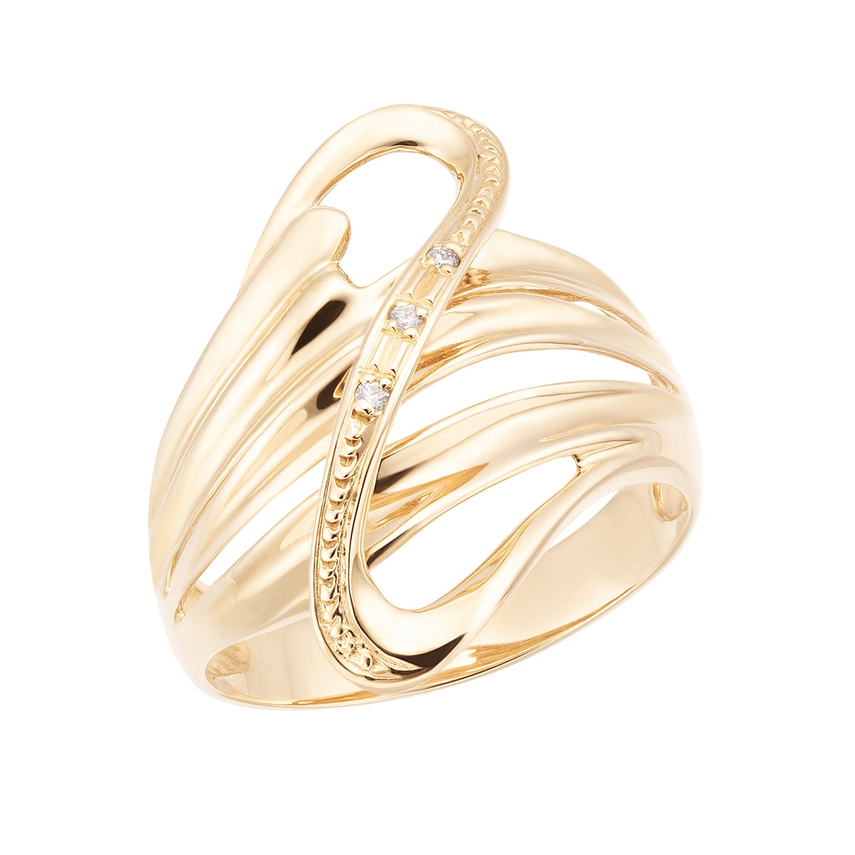 K10イエローゴールドダイヤモンドリング(RFR363-002)|TSUTSUMI