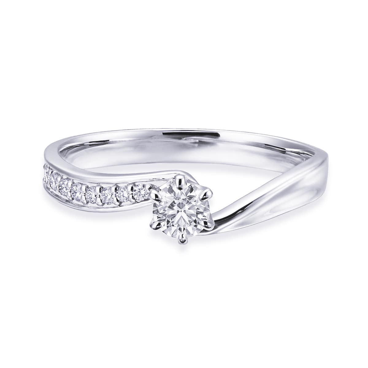 プラチナ鑑定書付ダイヤモンドリング（0.26カラット）(RKR093