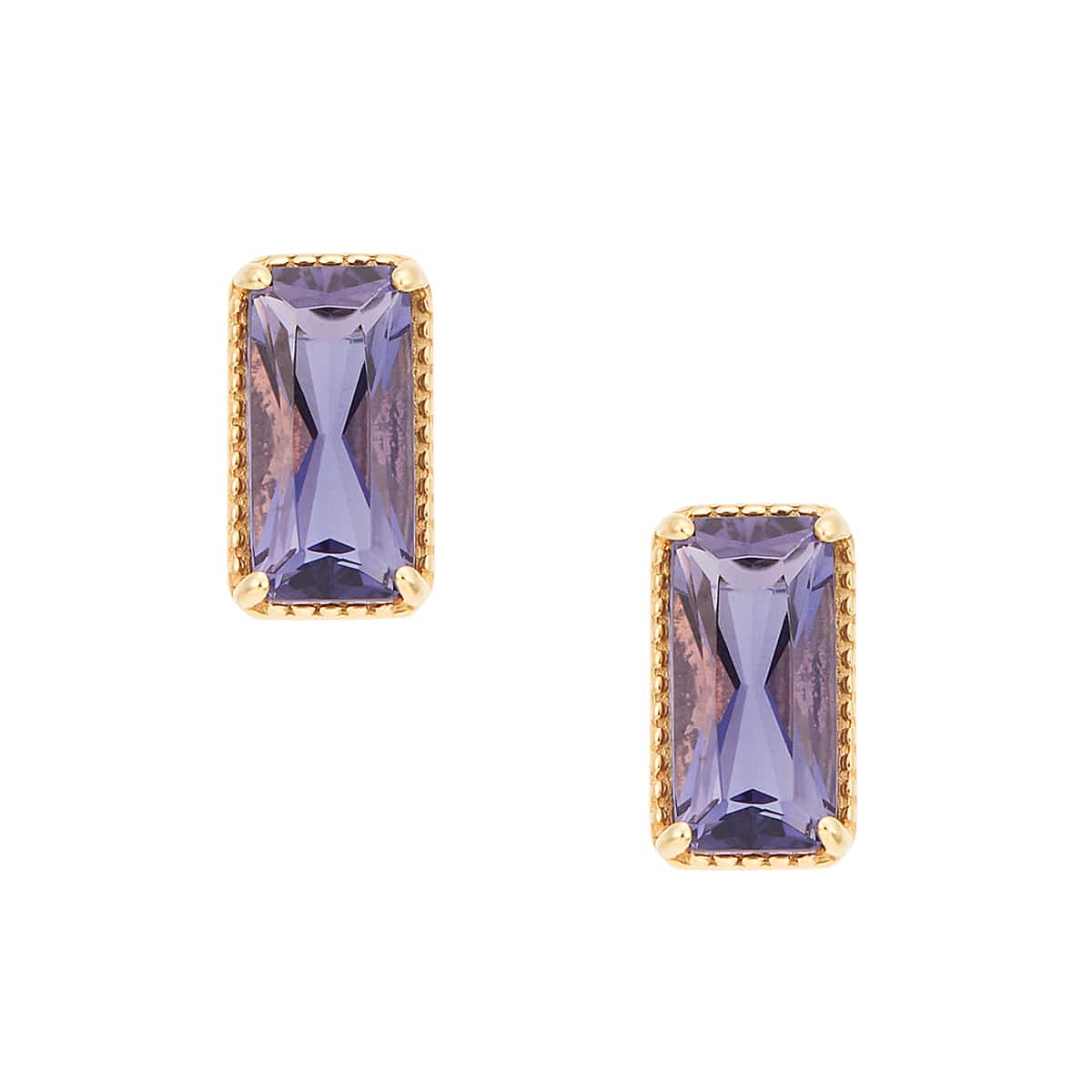 K10イエローゴールドアイオライトピアス(RPE729-002)|TSUTSUMI