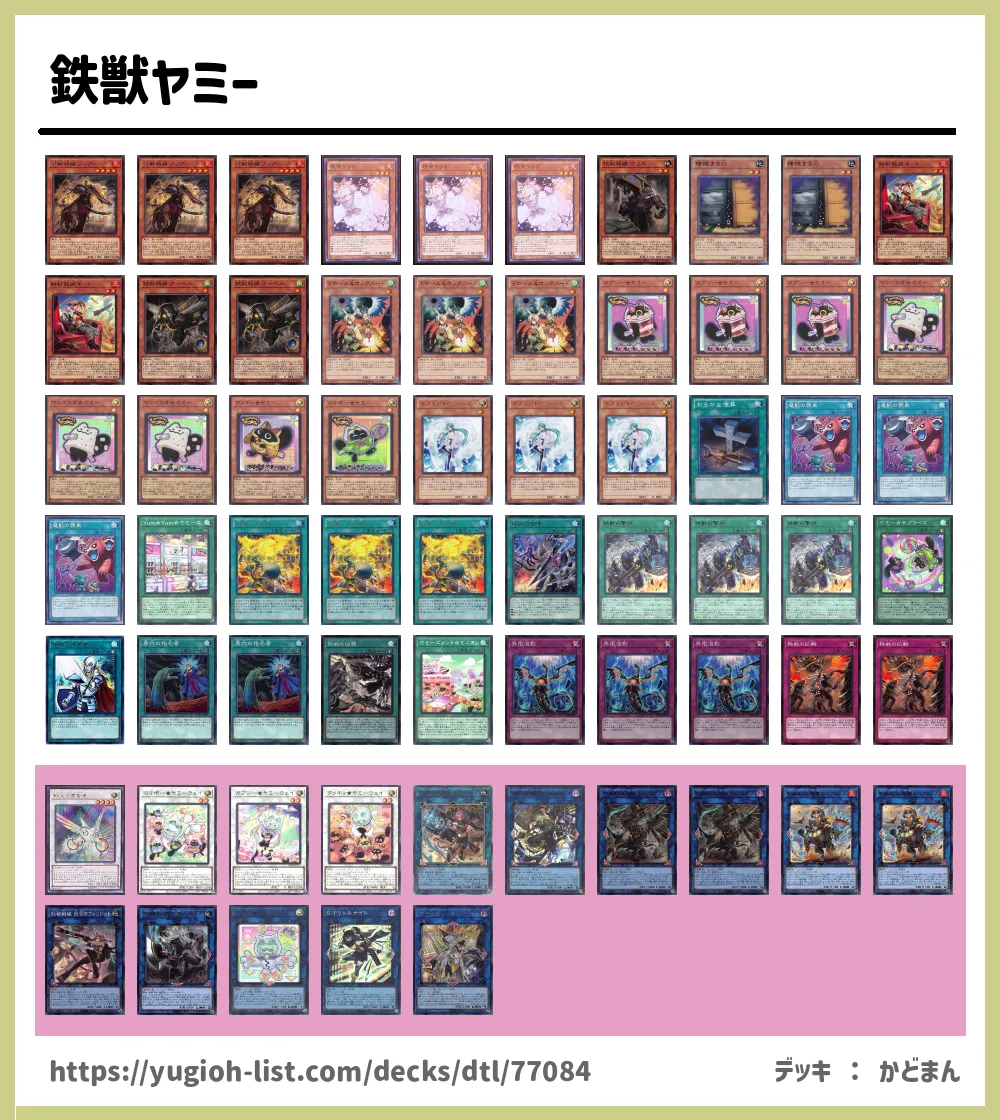 鉄獣ヤミー遊戯王デッキレシピ鉄獣戦線（トライブリゲード）【メタ