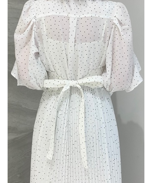 SNIDEL（スナイデル） 7分袖ワンピース 1 ホワイト レディース