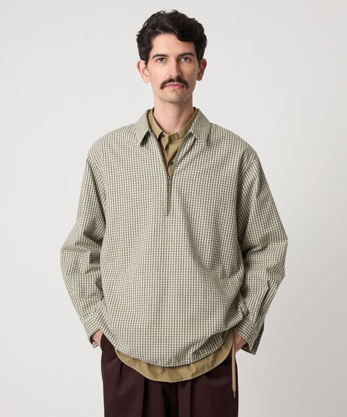 STEVEN ALAN（スティーブンアラン） シャツ チェック ジップ プル