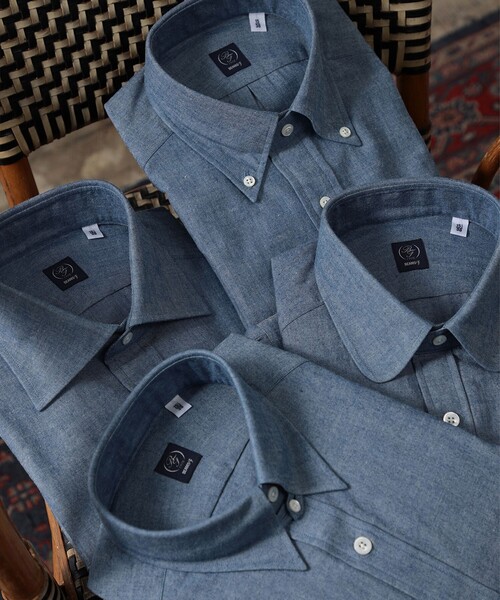 BEAMS F（ビームスF） シャツ BEAMS F / シャンブレー タブカラー