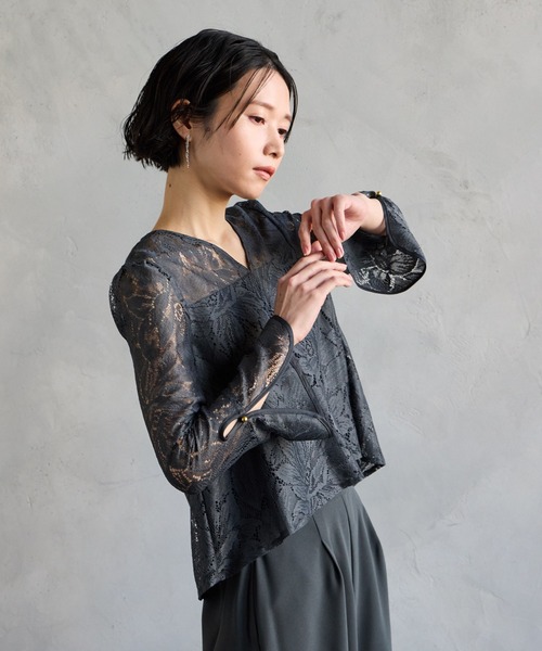 AIMER（エメ） パンツドレス 「WEB限定」レースブラウス×ワイドパンツ