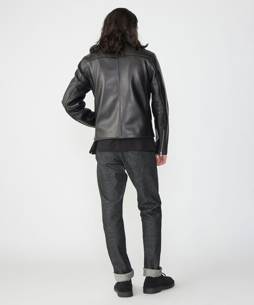 SHIPS（シップス） 革ジャン ライダース SHIPS: ラムレザー シングル