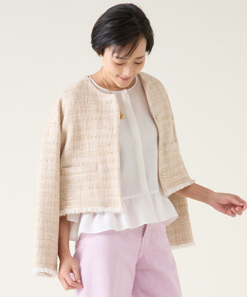 martinique（マルティニーク） ジャケット ノーカラージャケット