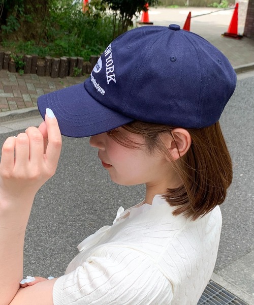 キャップ 帽子 ロゴ刺繍 ベースボールキャップ レディース : ZOZOTOWN