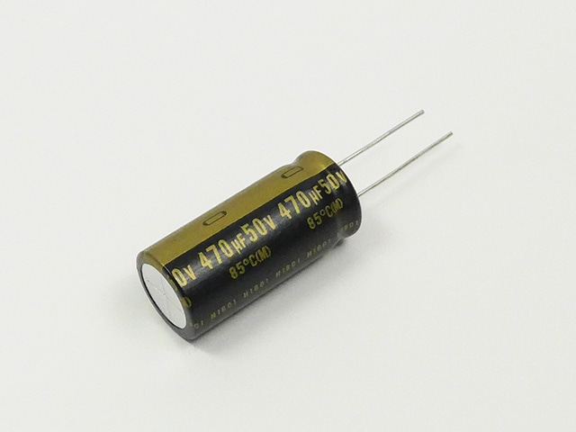 オーディオ用電解コンデンサー470μF50V85℃ ニチコンMUSE・KZ: 受動部品
